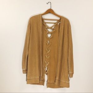 Vanilla Star Dusty Yellow Cardigan CrisCros Back L